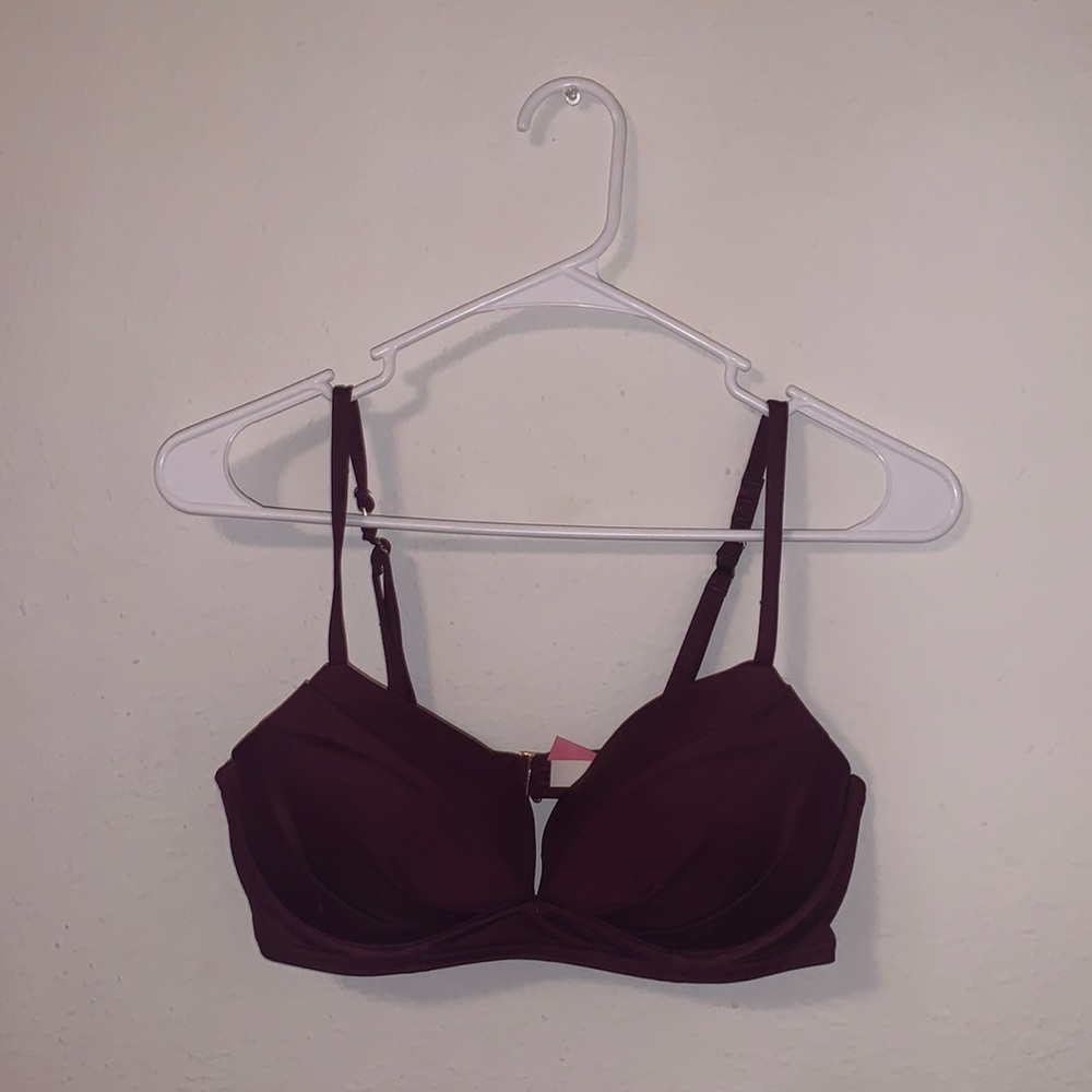 Victoria secret bathing suit top - corset fit maroon purple